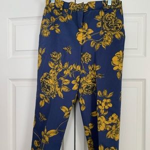 JOULES printed pants gold and blue